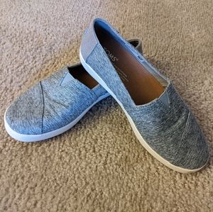 Tom's Avalon Grey Slip Ons Women's 6.5